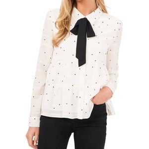 Ruffle Tie Neck Blouse